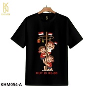 KAUNIX CHILDREN'S T-shirt (KHM054-A) August 2025 Indonesian Independence Day T-shirt Indonesian Inde