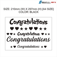 Sticker Balloon / Congratulations Sticker / Party Decoration / Alphabet Abc 123