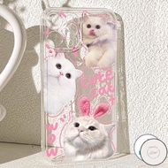 VC For iPhone 13 Pro Max Cute Cat Casing iPhone 11 Shockproof Clear Phone Case Compatible for iPhone 14 Pro Max 12 Pro