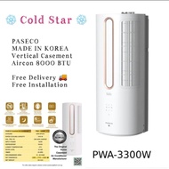 Paseco Casement Aircon 8000 BTU PWA-3300W (Free Delivery & Installation)