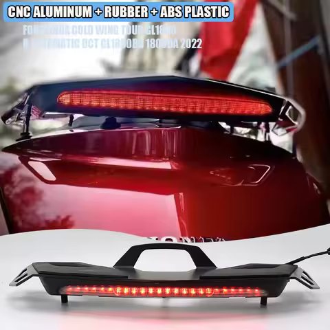 2021 New Motorcycle Rear Trunk Luggage Rack LED Brake Light For Honda Goldwing Tour GL1800B Automati