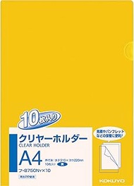 Kokuyo Co, Ltd. Kokuyo Clear Holder A4 Yellow Off -B750Yx10