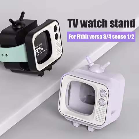 Desktop TV Charging Dock Charger Power Adapter Holder for Fitbit Versa 3/4 Smart Watch Charger Stand