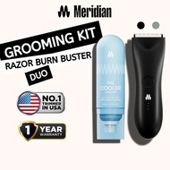 The Razor Burn Buster Duo Package by MERIDIAN: Waterproof Electric Below-The-Belt Trimmer & Cooler