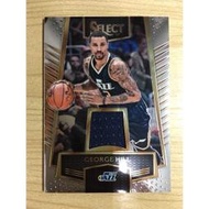 芊爸 select 16-17 GEORGE HILL 球衣卡 nba 球員卡 爵士 溜馬