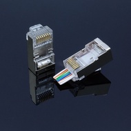 EZ RJ45 8P8C Metal Shielded Pass through 10PCS/50PCS
