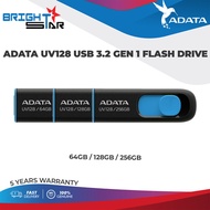 ADATA UV128 USB3.2 Gen 1 Flash USB Drive (64GB, 128GB, 256GB)