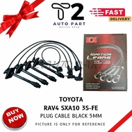 T2 PLUG CABLE TOYOTA CELICA 2.0 16V ST20 AT20 5MM BLACK 1SET