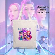 Kpop demon hunter Huntrix canvas tote bag girl birthday gift graduation tuition bag beg mengaji tote