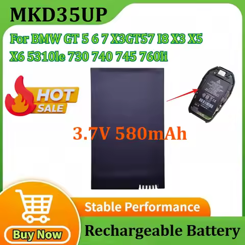MKD35UP 3.7V 580mAh 1ICP3/37/57 9442976 6814351 Remote Key Battery for BMW GT 5 6 7 X3GT57 I8 X3 X5 