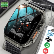 LIGE Pintar Jam Tangan Pria Panggilan Bluetooth Layar HD AMOLED 100+ Pelacak Olahraga Kebugaran Bate