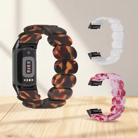 Resin Strap for Fitbit Charge 5 6 Band Woman Man Breathable Sport Elastic Wristband for Fitbit Charg