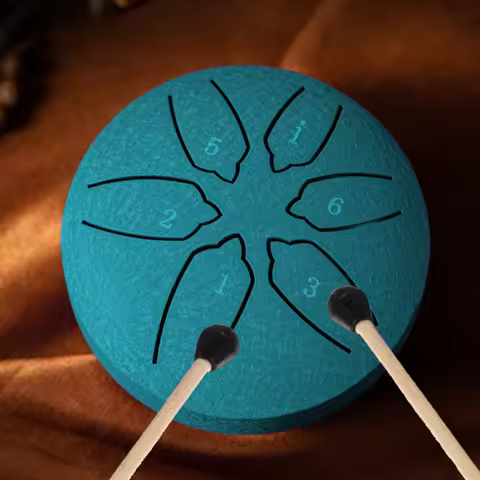 3/4/6 Inches 6/8/9 Notes Rain Drum for Outside Rain Drum Instrument Mini Handpan Drum Outdoor Rain D