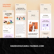 Whole Set Brown Atmospheric WEB WEB End UI Interface Homepage Official Website Combination Typesetti