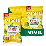 VIVIL Lemon Balm with 8 Vitamins, 15 Bags, Multivitamin Sweets with Lemon Balm Flavour, Sugar-Free &amp; Vegan, 15 x 120 g