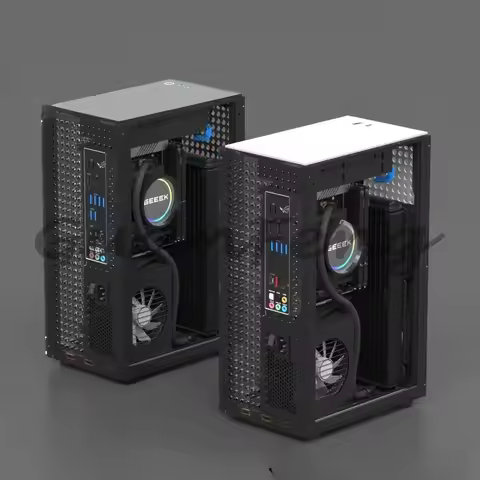 GEEEK A70S Pirate Ship PC A4 Sfx240 Integrated Water Cooled Mini ITX Transparent Case