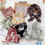 Silk Scarf - Flower Pattern, Double-Sided Design, 68x68cm Square | Elegant Gift Option