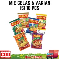 MiGELAS Isi 10pcs - Mie gelas rentengan - Mie instan 6 Varian Rasa - Mie gelas rentengan - Mie instan lamgsung seduh