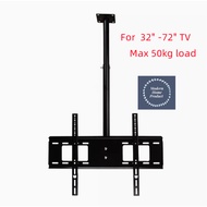 360 degree rotation tv bracket ceiling mount hanging rack 32-72inch