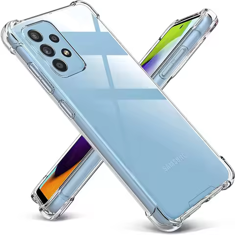 For Samsung Galaxy A53 A13 A33 A73 A23 5G Clear Back Cover Soft AirBag Silicone Cases For A23 A32 A5