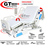 E5F3-4 GT MEDIT GERMANY Remote Control Double Crank Turn Medical Electric Hospital Nursing Bed Mattress Tilam Katil