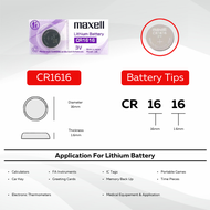 MAXELL battery Maxell Original Battery 1pcs or 5pcs CR1220 / CR 1616 / CR 1620 / CR 1632 / CR 2016 /