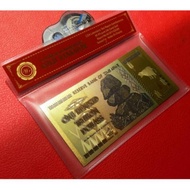 Terlaris UANG SOUVENIR GOLDFOIL 100.000.000.000.000 DOLLAR ZIMBABWE