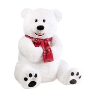 Sam Large White Polar Bear Plush Toy 1 Meter Giant Doll Hug Bear Christmas Pillow ของเล่นตุ๊กตาหมีขน