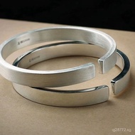 Snowflake Glossy Women's Style999Authentic Brushed Men's Timeless Bracelet Couple Pure Silver Handma