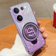 Soft Case Import Vivo V60 5G Glitter Dollar Ring Stand Charging