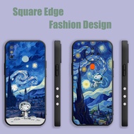 Casing For Samsung Galaxy A24 A54 A04 A04s A25 A14 A34 A05 A05S Snoopy Under Van Gogh's Starry Sky F