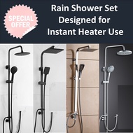 Instant Heater Rain shower / Black Rain Shower / Silver Rainshower