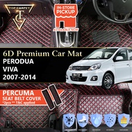 Top Carpet PERODUA VIVA ( 2007 – 2014 ) 6D PU Leather Car Carpet VIP Car Mat Floor Mat Alas Kaki Kar
