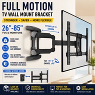 Bracket TV Dinding Universal 26–85 Inci Boleh Condong & Putar TV Bracket / Swivel Tilt Wall Mount