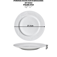 Ceramic Dinner Plate 21.1CM (1PCS) White By Indo Keramik Dinner Plate Multipurpose Quality Serving P
