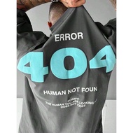 ERROR 404 Human Not Found" Fun Internet Meme Printed Multi - Color Loose Street Trend Short - Sleeve