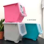 Stack Box With Roller Storage Box Storage Cabinet Kotak Bekas Rak Simpan Barang Kasut Selipar