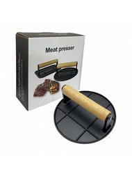 鋁合金肉類壓餅機，漢堡壓制機，牛排壓制廚房工具，適用於方形鐵板燒