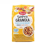 EMCO SUPER GRANOLA NO ADDED SUGAR FRUITS&NUT/STRAWBERRIES/CHOCOLATE&COCONUT 500GEMCO SUPER GRANOLA N