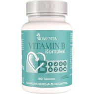 Vitamin B Komplex – 180 hochdosierte Tabletten – 8 B-Vitamine mit je 300% NRV - vegan - Premiumquali