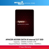 APACER AS350X SATA III Internal 2.5" SSD - 256GB/512GB/1TB