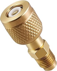 TIKSCIENCE R32 R454B Brass Adapter, 1/4" Female to 1/4" Male Reverse Thread Fitting for R-32 R-454B 