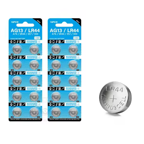 AG13 LR44 A76 357 357A LR1154 SR1154 SR44 1.55V Alkaline Battery For Watch Calculator Car Key Remote