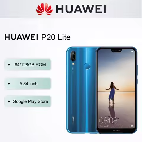 Huawei P20 Lite Smartphone Android Global ROM Google Play Store 5.84 inch 4GB RAM 128GB ROM Mobile p
