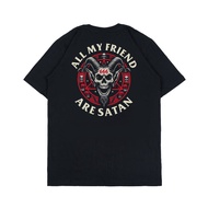 Metal t-shirt Satanic t shirt Men Women Black Distro t-shirt SIXCISSORS 666 AMFAS