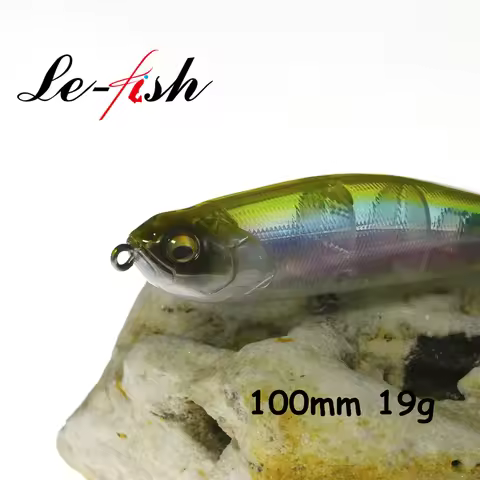 Le Fish 100mm 19g Topwater Surface Lure Walk The Dog Bass Pike Sparrow Wobbler Stick Bait Floating P