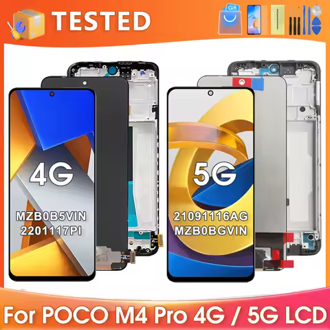 For Xiaomi Poco M4 Pro 4G 5G For ‎Poco M4 Pro 4G/5G LCD Display Touch Screen Digitizer Assembly Repl
