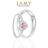 LAMY silver double bag ring with high quality stones 8238 - 8195