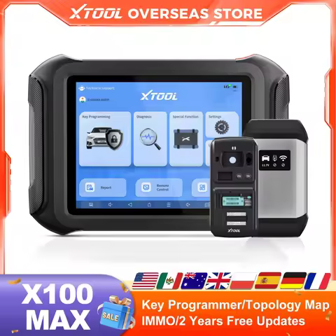 XTOOL X100 MAX IMMO Key Programmer Tool with KC501 ECU Coding OBD2 Diagnostic Scanner All Key Lost/A