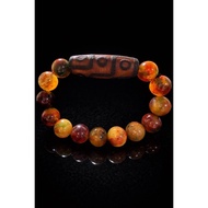 9-eye mixed dzi Tibetan agate bracelet